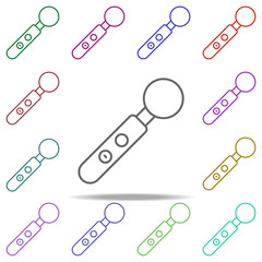 playing stick icon. Elements of Virtual Reality in multi color style icons. Simple icon for websites, web design, mobile app, info graphics