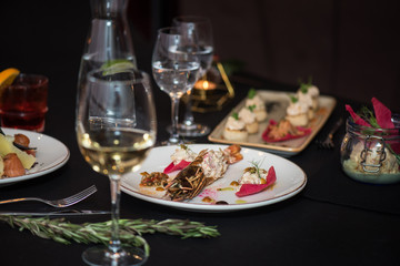 Lagustine tartare. Tasty restaurant dish