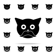 older cat icon. cat smile icons universal set for web and mobile