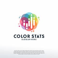 Colorful Finance logo vector, Stats logo designs template, design concept, logo, logotype element for template