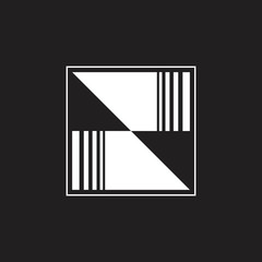 abstract tiles geometric shine logo