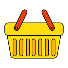 shopping basket isolated icon