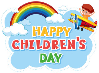 Happy children's day template