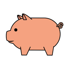 piggy savings isolated icon