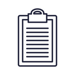 clipboard document isolated icon