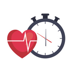 heart cardiology with chronometer © Gstudio