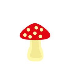 Mushroom icon, vector vegetable illustration, healthy food
