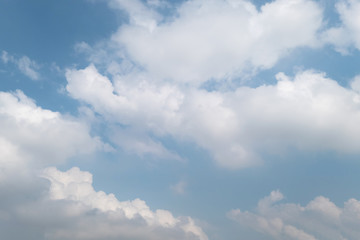 Obraz premium Blue sky background with clouds.