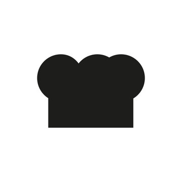 Chef hat - black icon on white background