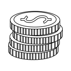 coins cash money isolated icon