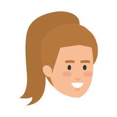 beautiful woman head avatar character