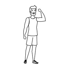 athletic man avatar character