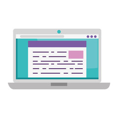 laptop computer isolated icon