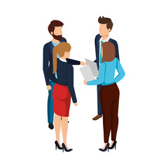 group of business people avatars characters