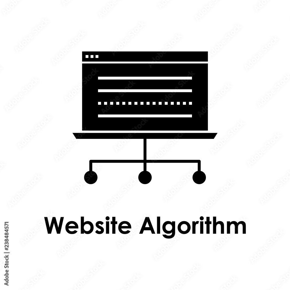 Poster web browser, laptop, website algorithm icon. one of business collection icons for websites, web desi