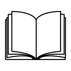 text book open isolated icon