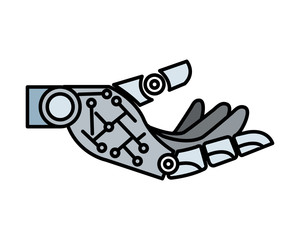 robotic hand isolated icon