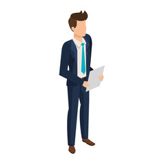 elegant businessman avatar character