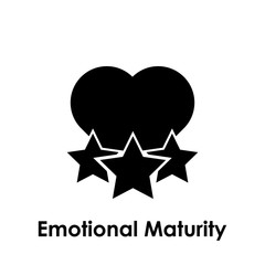 hear, stars, emotional maturity icon. One of business collection icons for websites, web design, mobile app