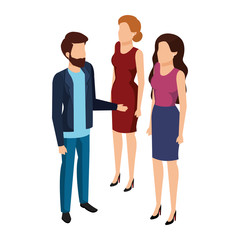Fototapeta premium group of business people avatars characters