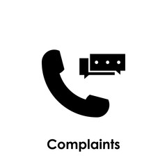 handset, bubble, complaints icon. One of business collection icons for websites, web design, mobile app