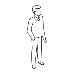 elegant businessman avatar character