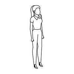 elegant businesswoman avatar character