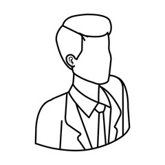 elegant businessman avatar character