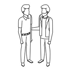 couple of men avatars characters