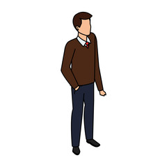 elegant businessman avatar character