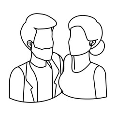 business couple avatars characters