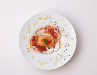 生ハムのトマトパスタ