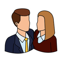 business couple avatars characters