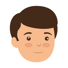 cute little boy head character