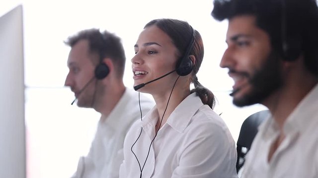Contact Center Operator Consulting Clients In Call-Center