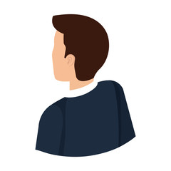elegant businessman back avatar character