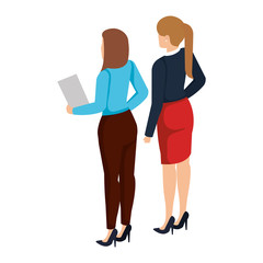 Obraz premium elegant businesswoman back avatar character