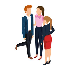 group of business people avatars characters