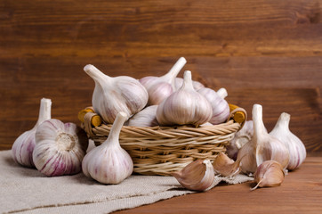 Raw fresh garlic