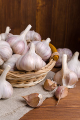 Raw fresh garlic