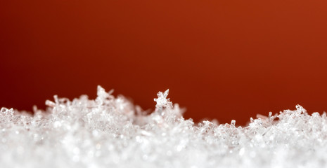 crystals of snow, ice