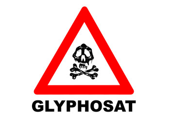 Glyphosat Warnschild