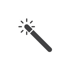 Magic wand vector icon. filled flat sign for mobile concept and web design. Design tools simple solid icon. Symbol, logo illustration. Pixel perfect vector graphics