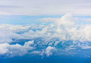blue sky with cloud from the airplane