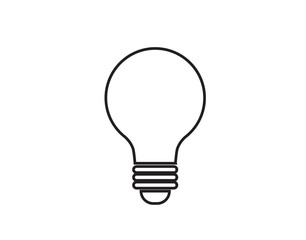 
Lamp icon. light bulb icon on white background 