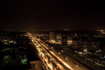 View of the night city