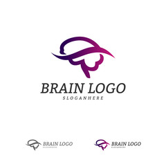 Brain Logo Vector Template. Brain Logo Concepts