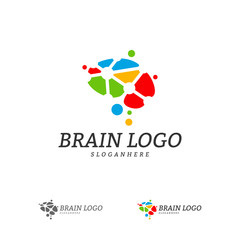 Brain Logo Vector Template. Brain Logo Concepts
