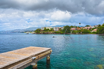 Bay on the coast of the city Fort-de-France, Martinique