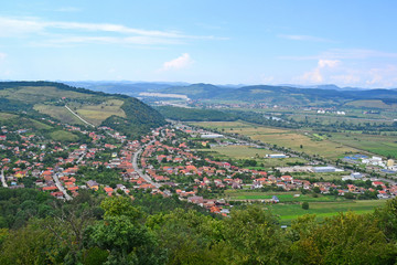 View of the city in Transylvania Romania